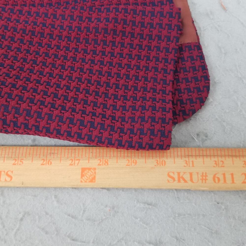 Vintage Sears Blazer Mens 42 Red Geometric Knit Travelknit Sport Coat Jacket - Picture 16 of 16